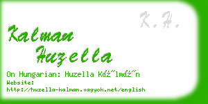 kalman huzella business card